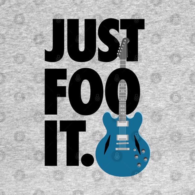 Just Foo It: Blue Electric Guitar Drawing For Fans Of The Foos by TwistedCharm